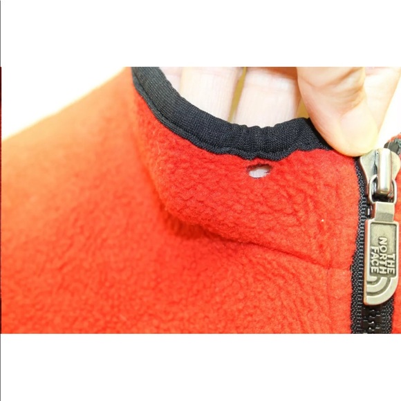 North Face Mens Red Fleece Zip Up Vest  Made In USA Medium - Picture 5 of 12